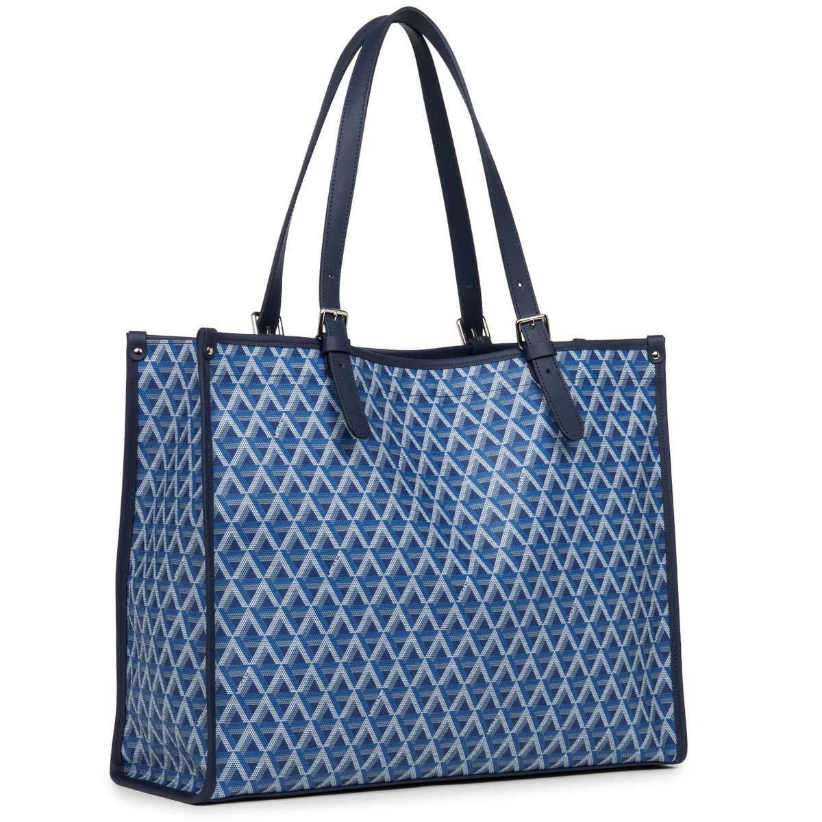 Grand sac cabas épaule, Made in France IKON bleu électrique, LANCASTER