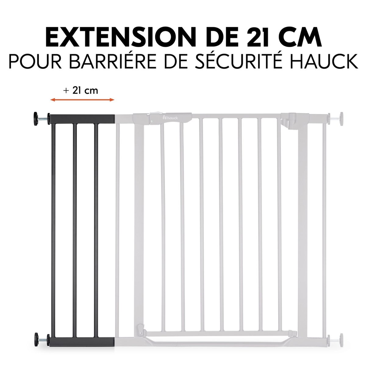 Extension barrière de sécurité noir, HAUCK