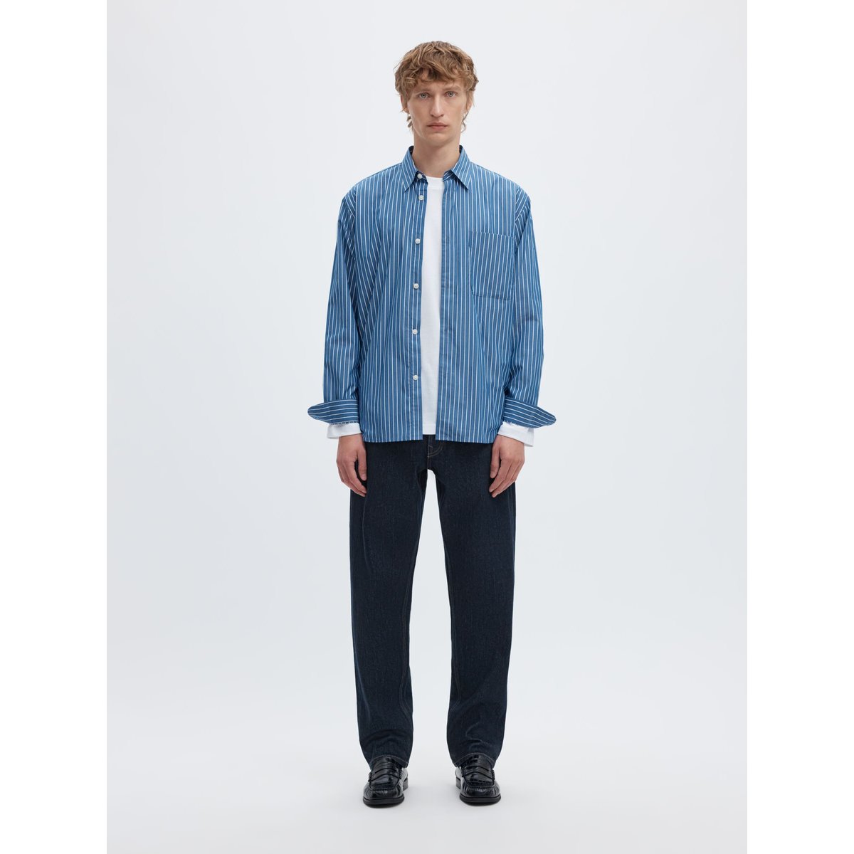 Jean Droit dark blue denim, SELECTED