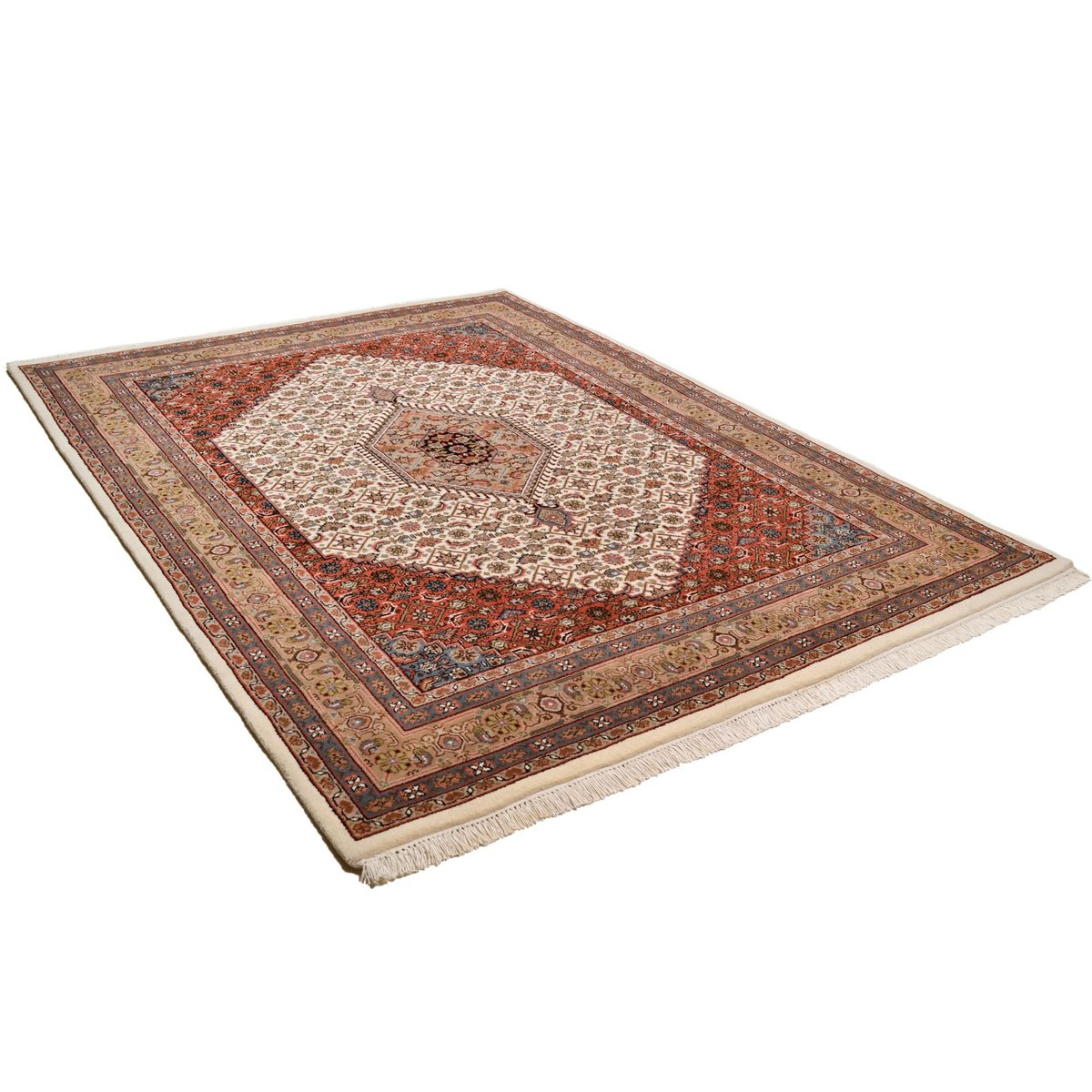 Tapis d'orient classique - BENARES crème marron, THEKO