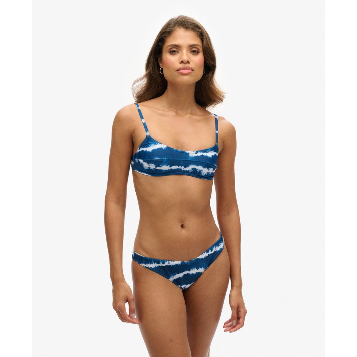 Bas de bikini Tie & Dye recyclé bleu marine tie & dye, SUPERDRY