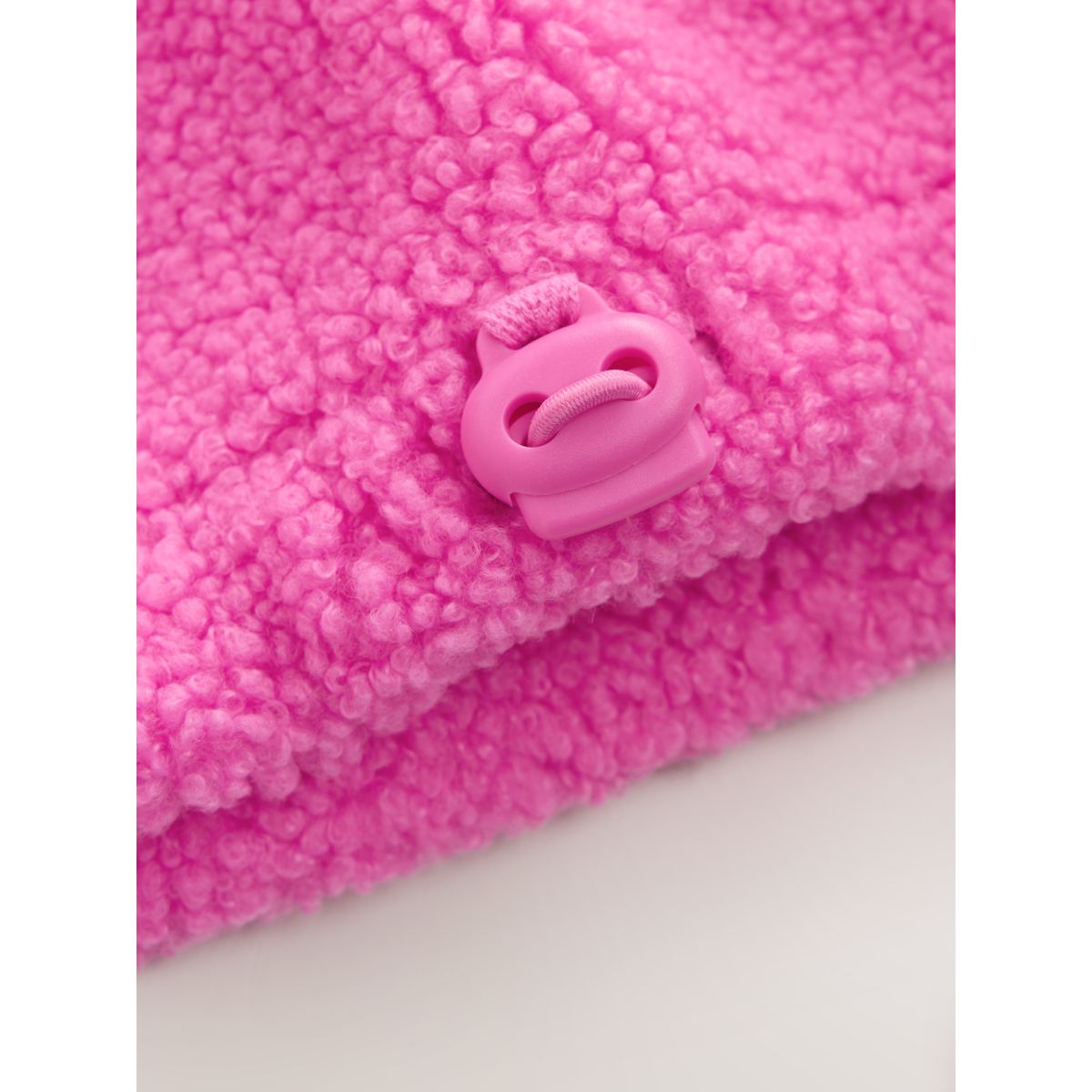 Veste semi-zippée en peau lainée à doublure rose, NEXT