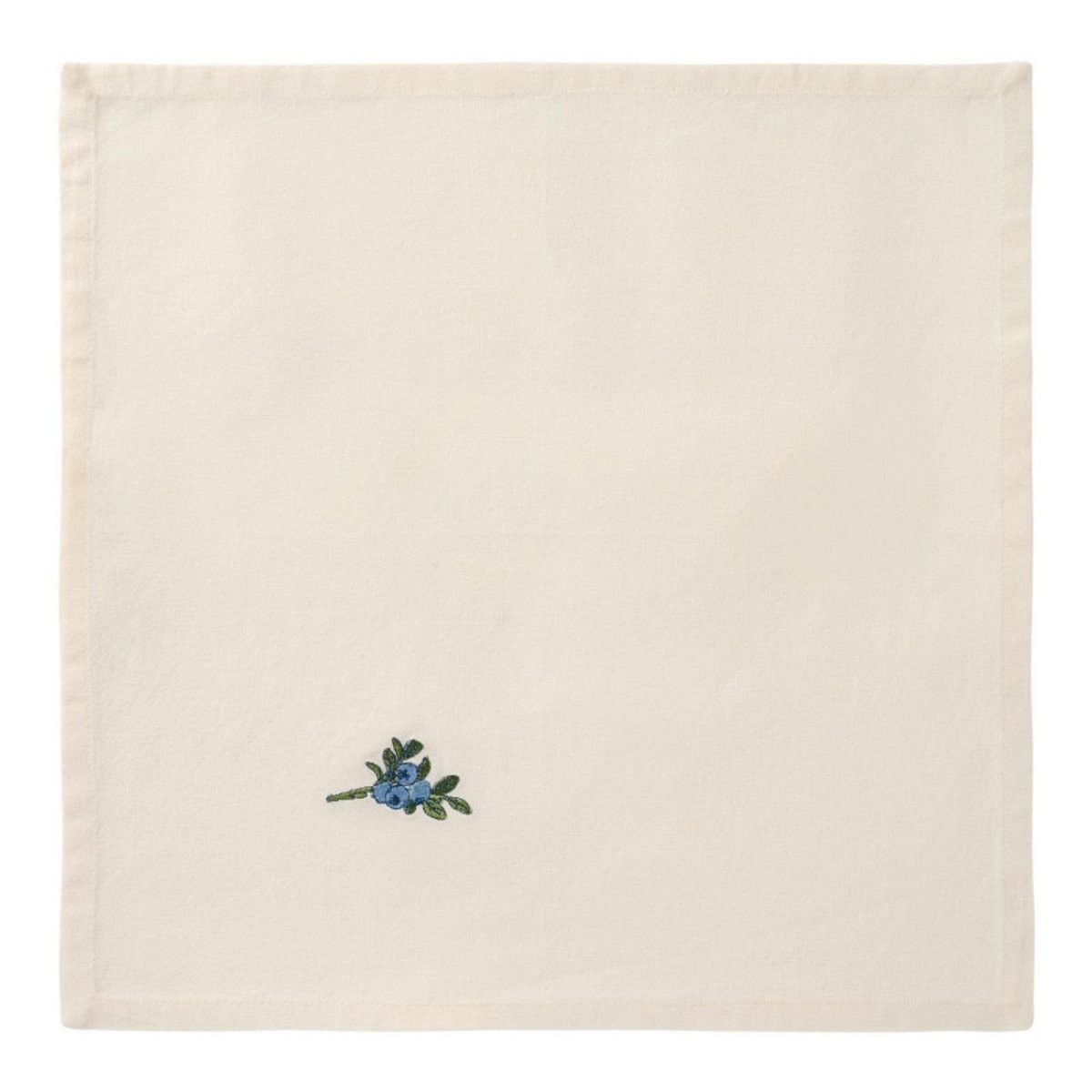 Serviette de table broderie myrtille coton SUMMER VIBES bleu, IB LAURSEN