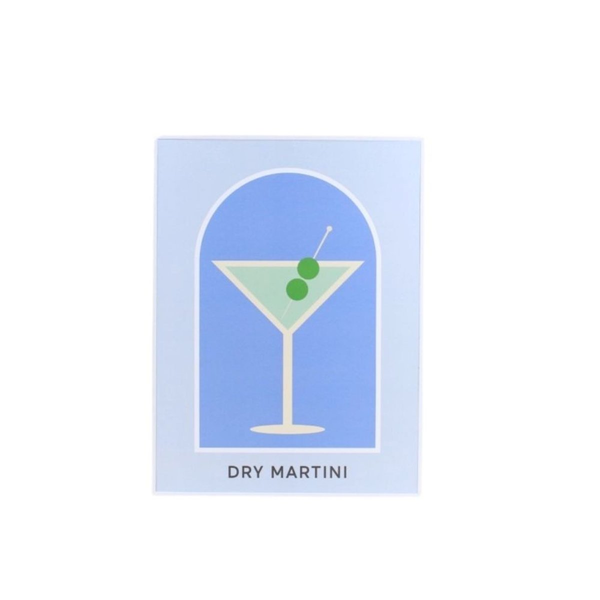 Toile décorative Dry Martini 30x40cm bleu, ORNAMI