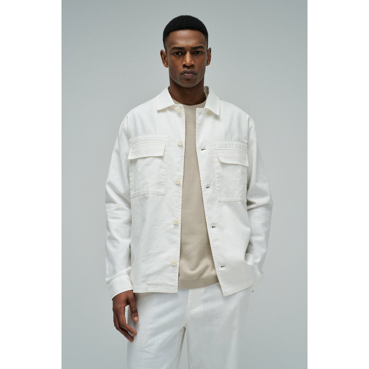 SURCHEMISE EN LIN beige, SALSA JEANS
