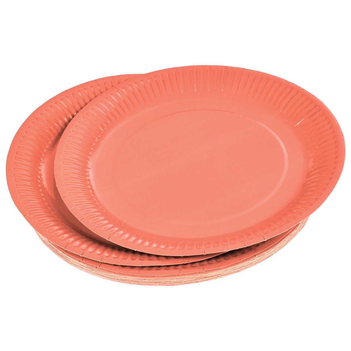 20 assiettes en carton 23 cm Unies terracotta red_tecota, EDEN