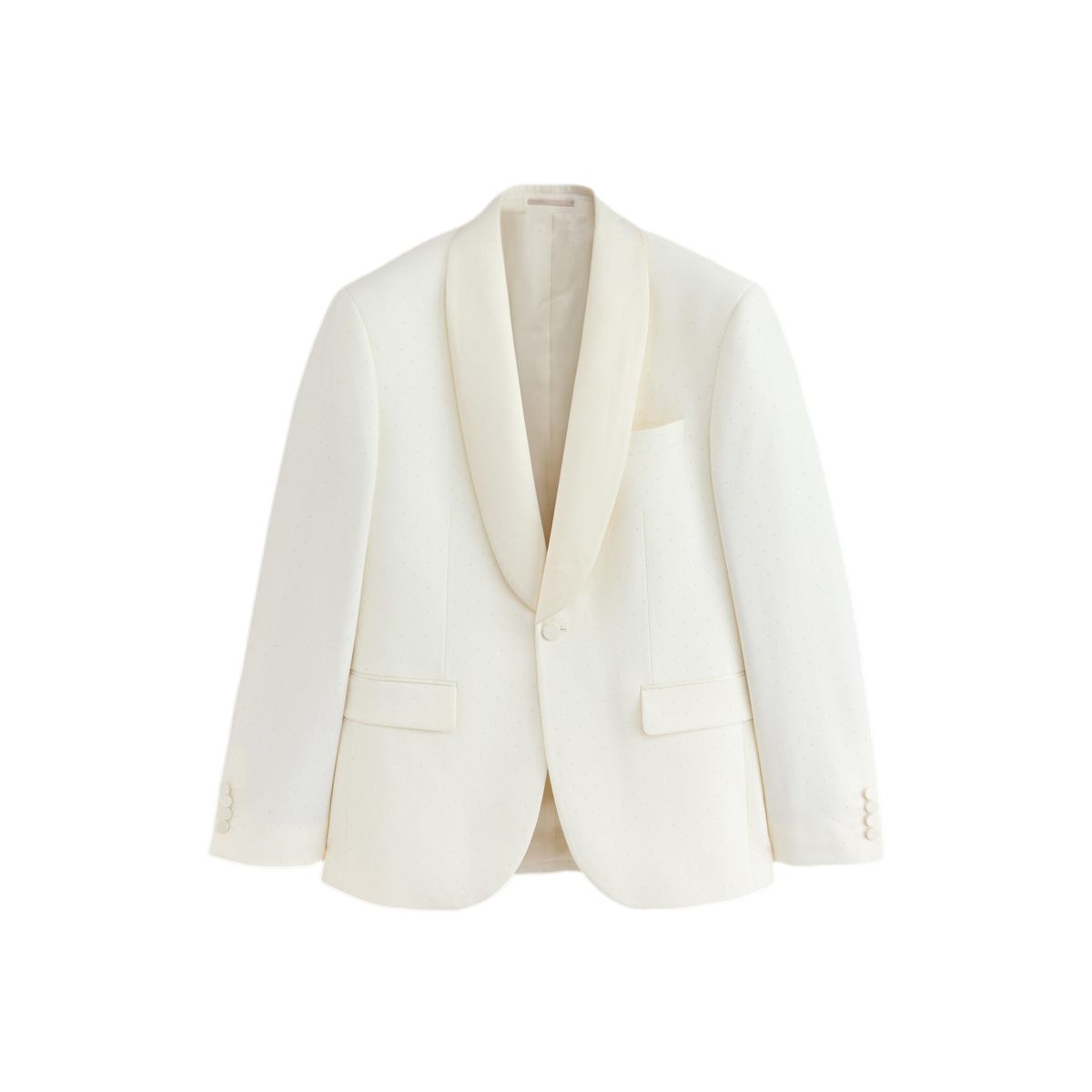 Veste smoking slim à col châle écru, NEXT