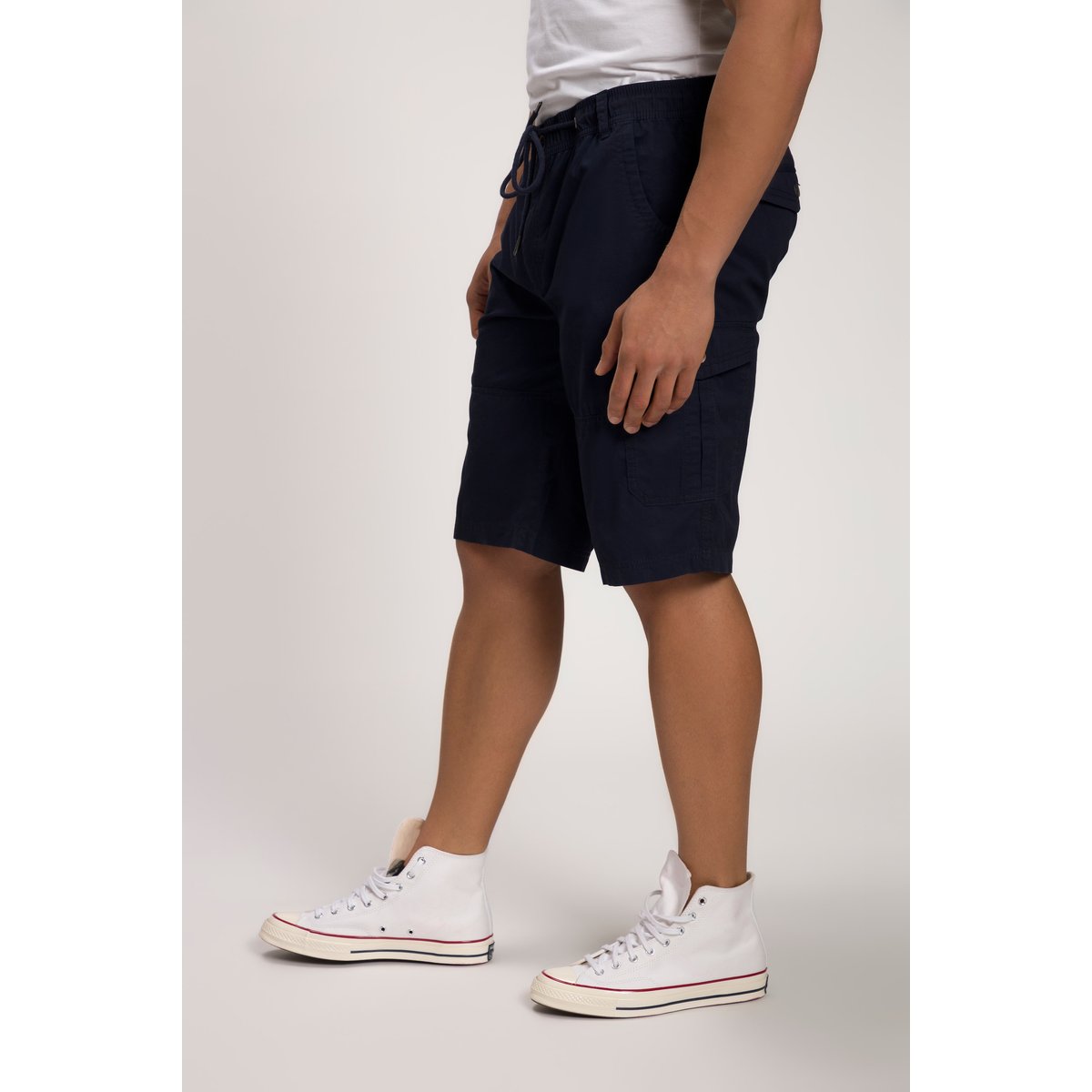 Bermuda cargo 6 poches, jambe droite marine foncé, JP1880