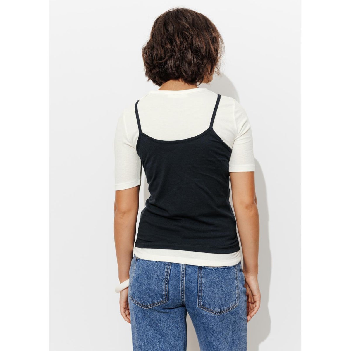 T-shirt et top superposés marine, PROMOD