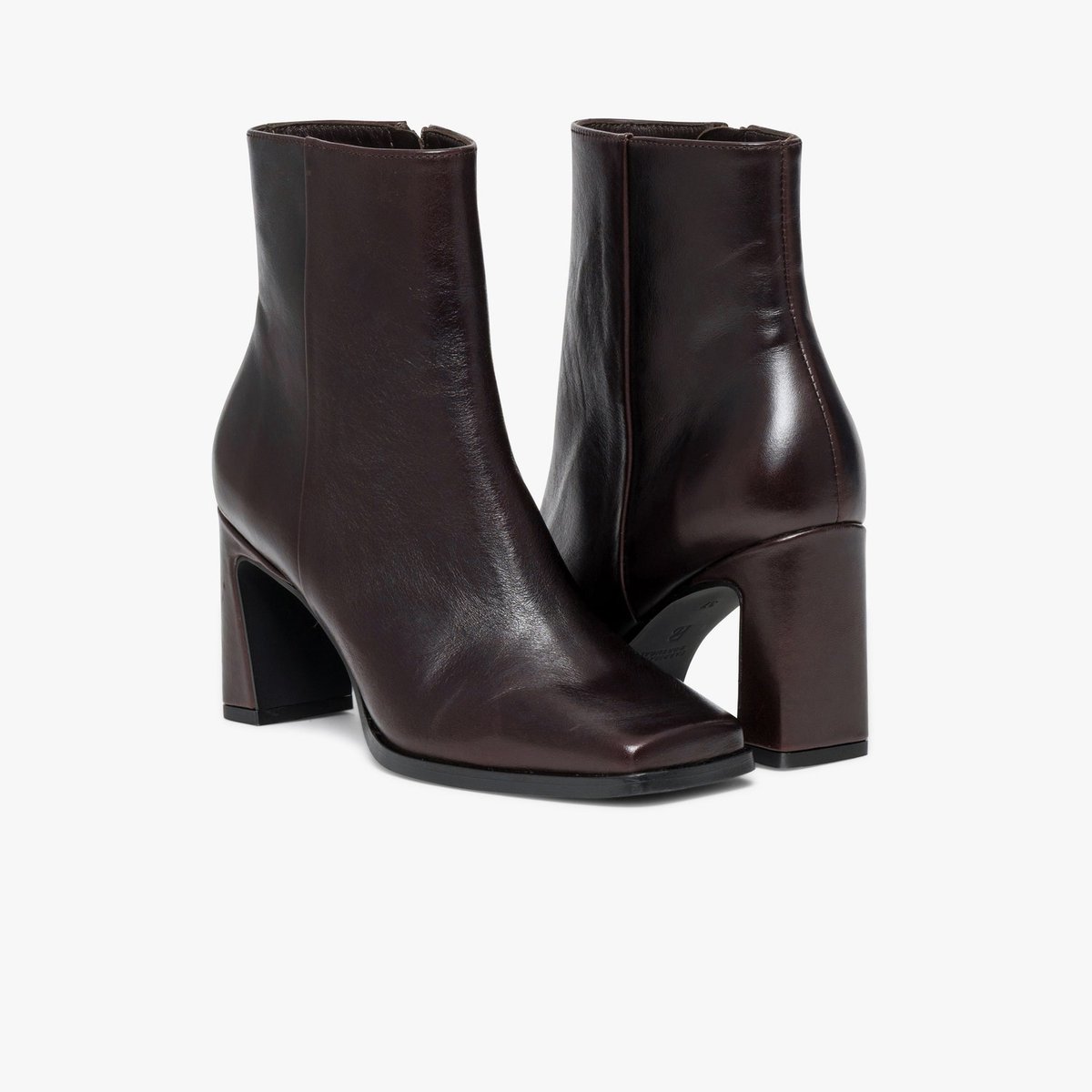 Boots À Talon en cuir ELINA marron marron fonce, BOCAGE