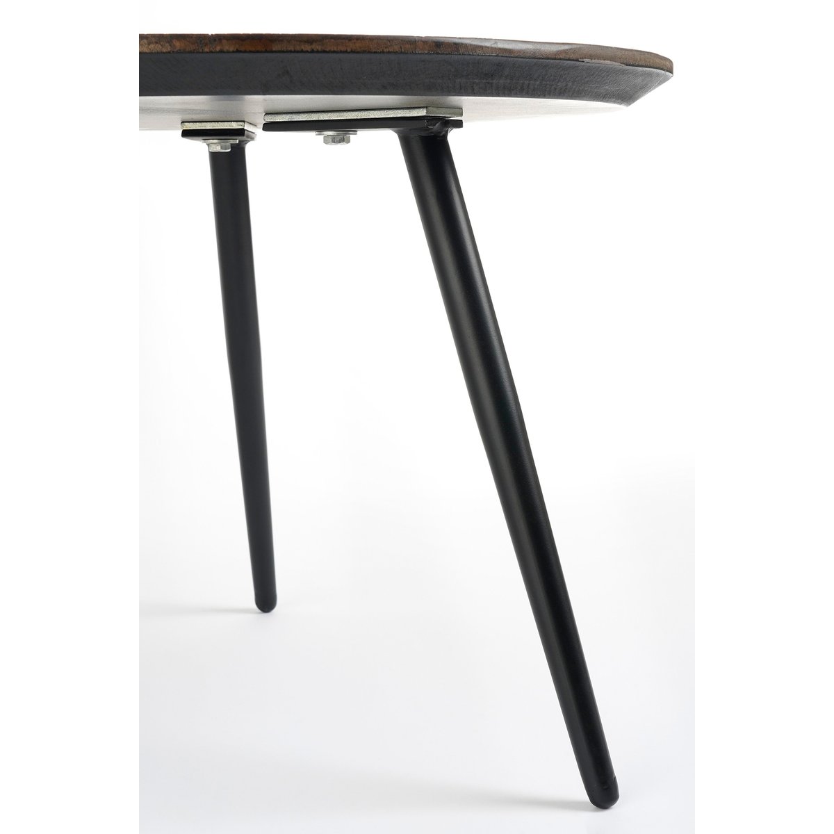 Lot de 2 tables d'appoint texturées DANE brun, MICA DECORATIONS