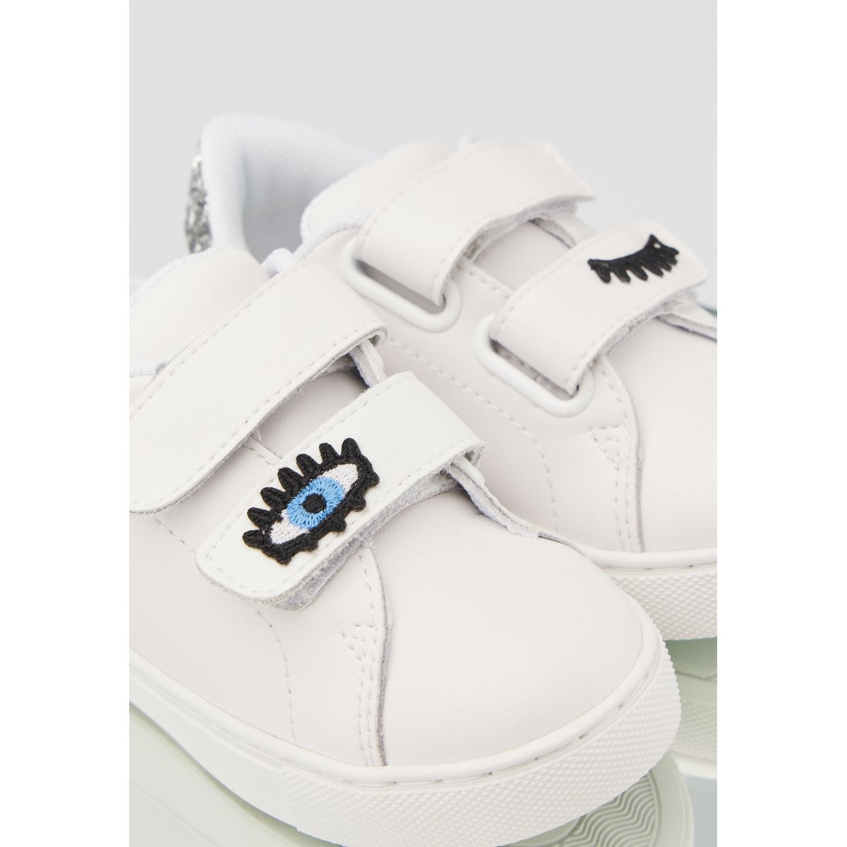 Baskets Enfant En Cuir Mini Edith Eyes blanc, BONS BAISERS
