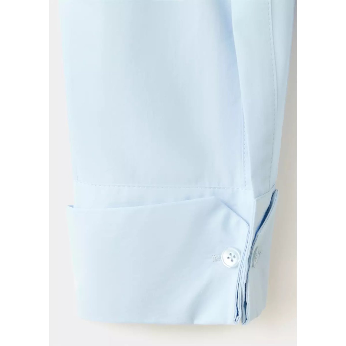 Blouse coton courte bleu, MANGO