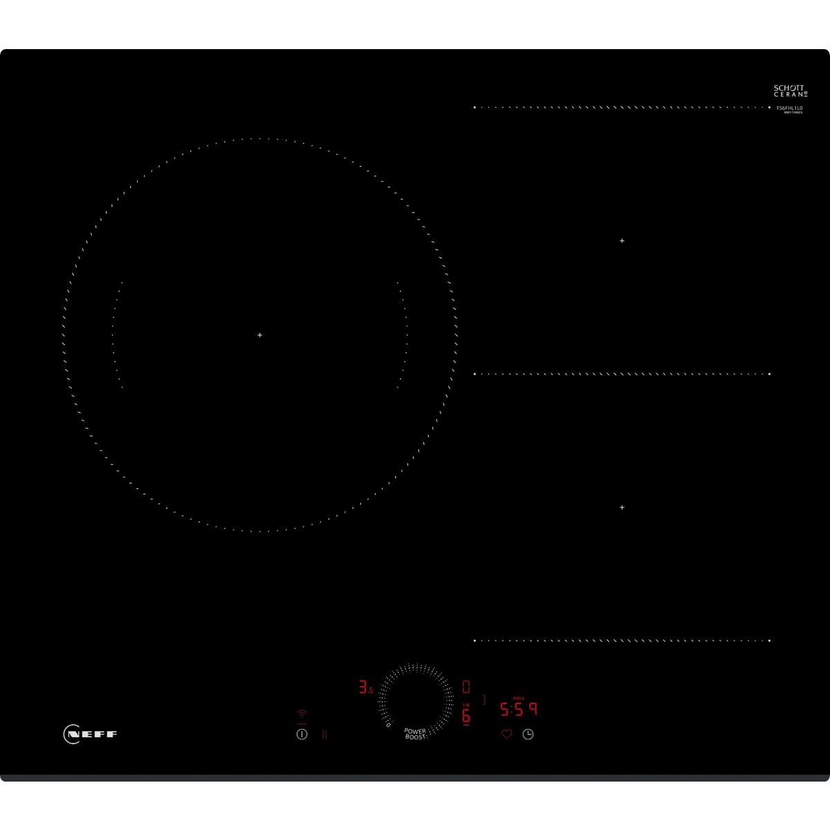 Plaque induction T56FHL1L0 N70 Combi Induction couleur unique, NEFF