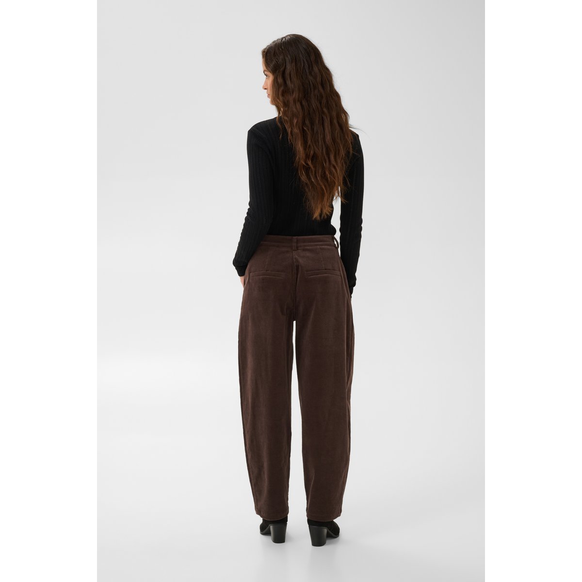 Pantalon casual marron java, CREAM