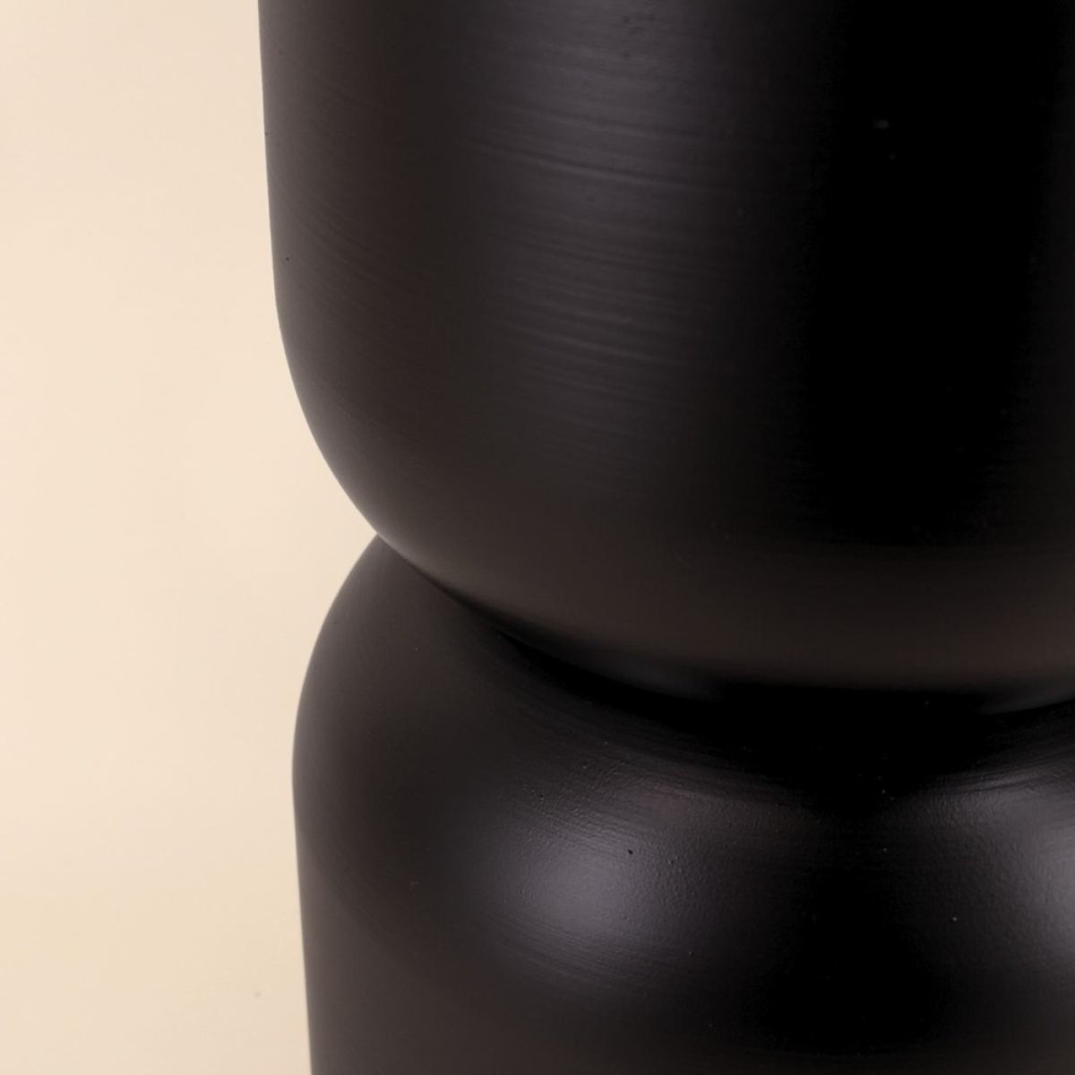Table d'appoint en métal h45xd31cm noir, ORNAMI