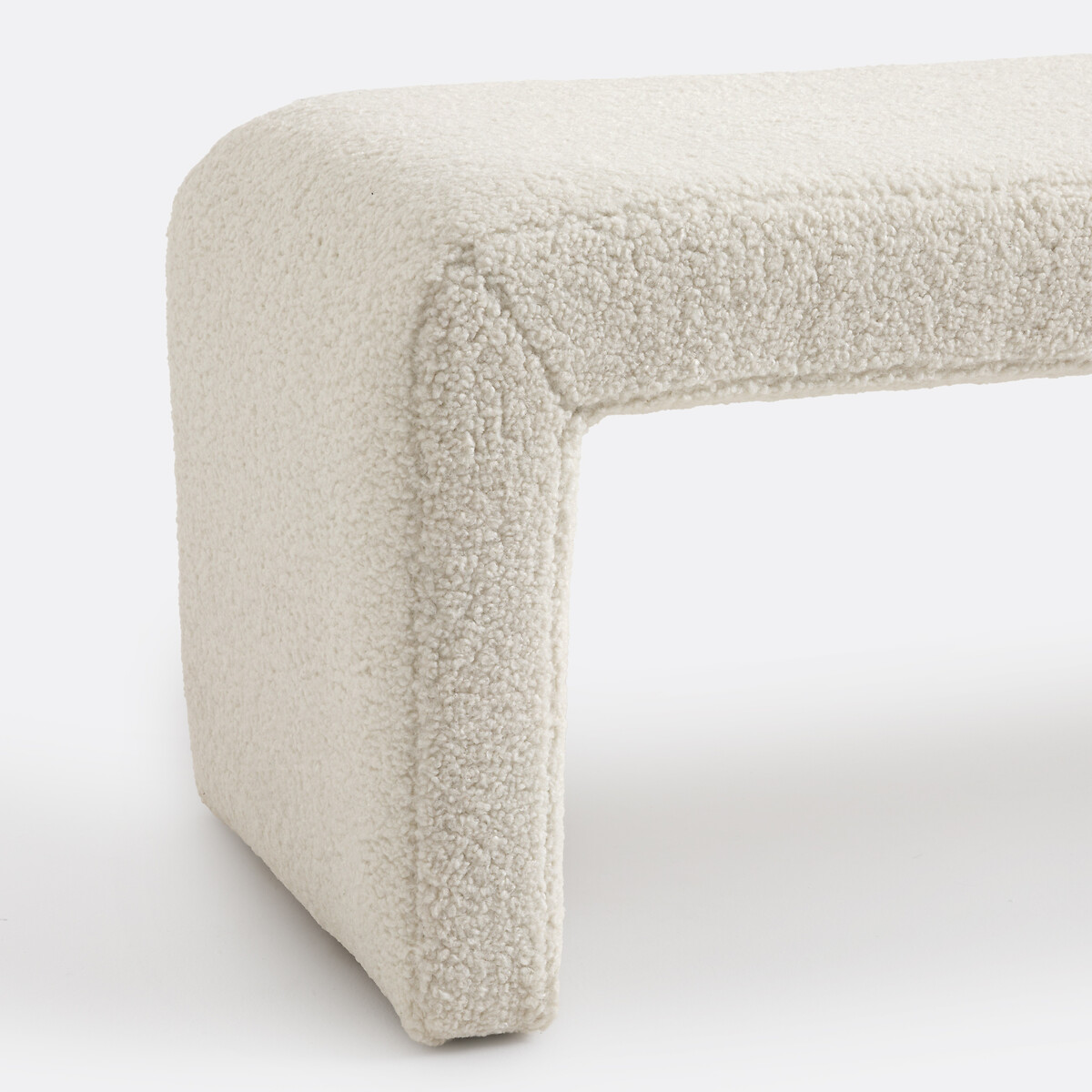 Banc bout de lit bouclette, Tory ecru, LA REDOUTE INTERIEURS