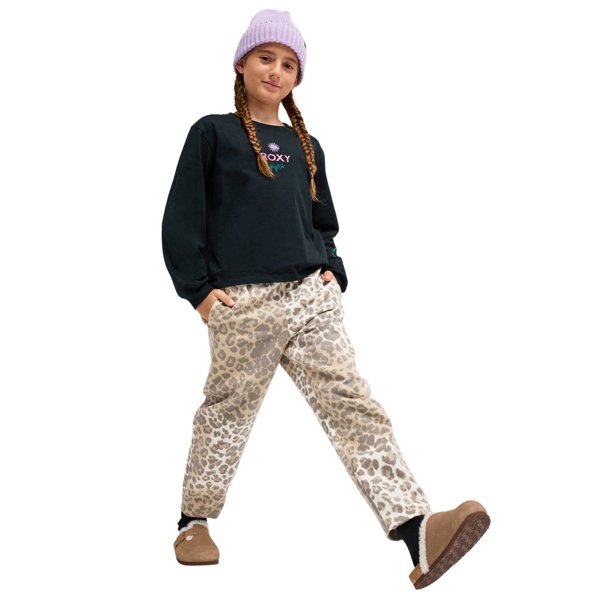 Pantalon en velours côtelé THOUSAND STARS PRINTED. beige wild side, ROXY