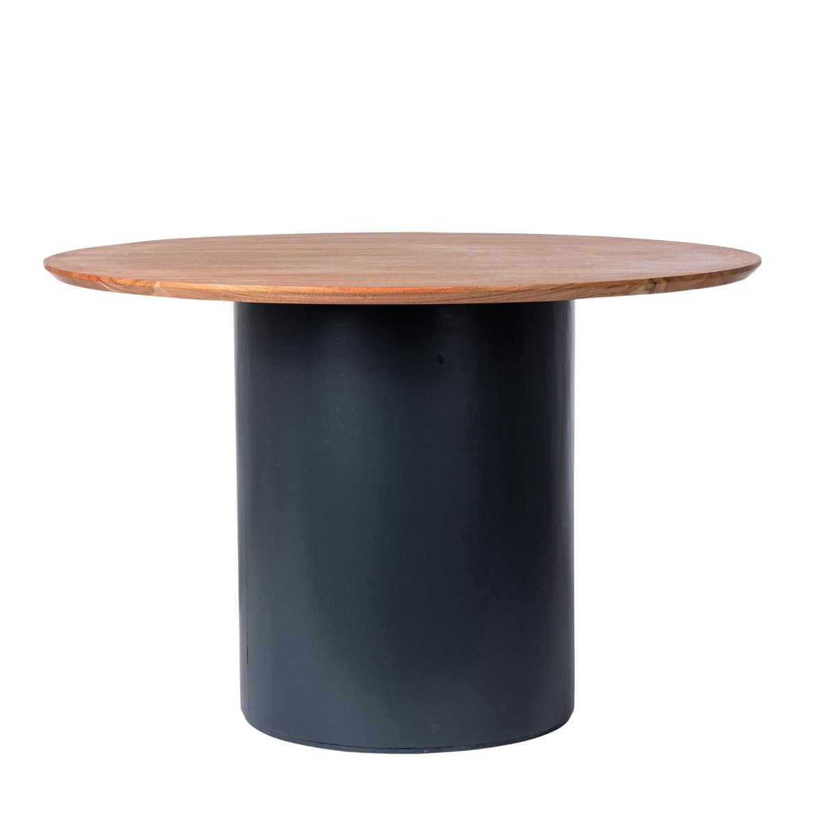Table ronde contemporaine D115 4 places en acacia - SAJO bleu foncé, HELLIN, DEPUIS 1862