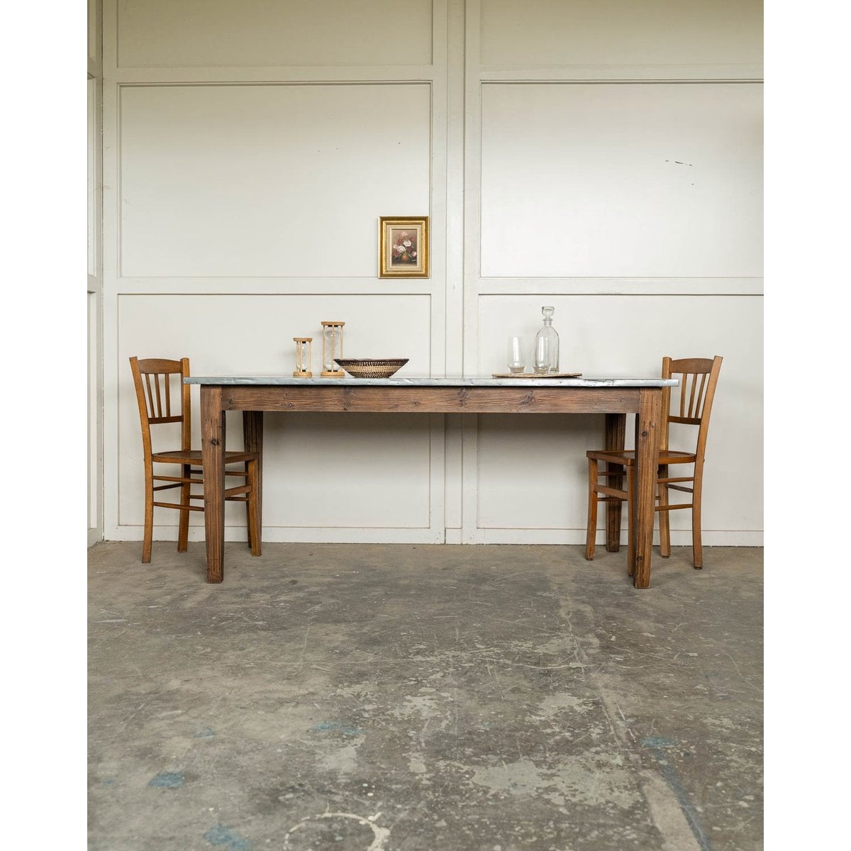 Grande table à manger de campagne Romy N°1556 - Bon état bois foncé, DEBONGOUT