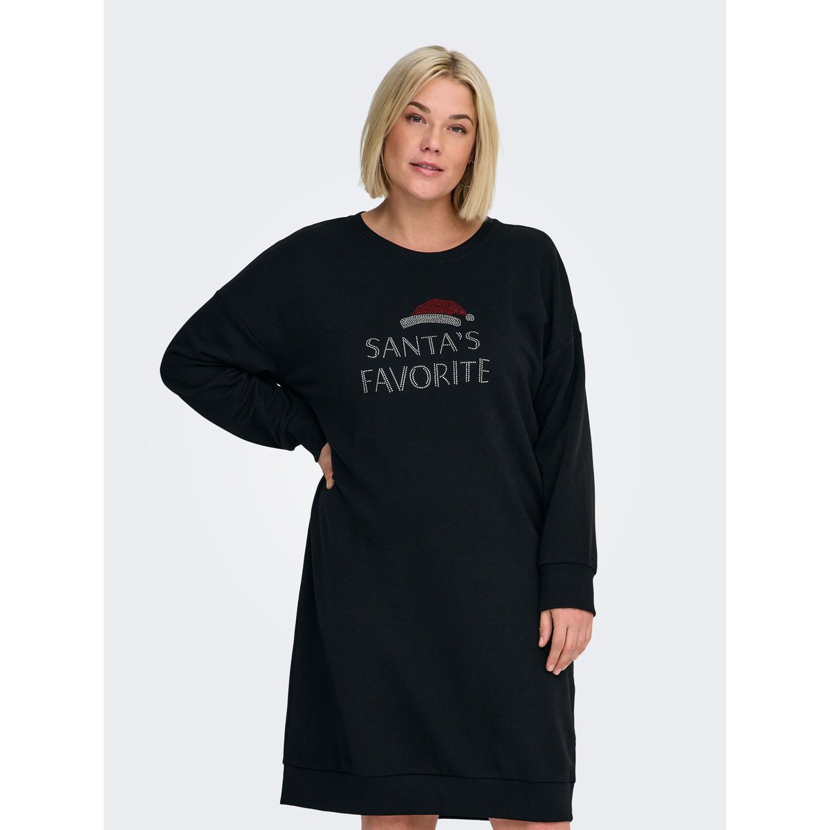 Robe Molletonnée black 1, ONLY CARMAKOMA