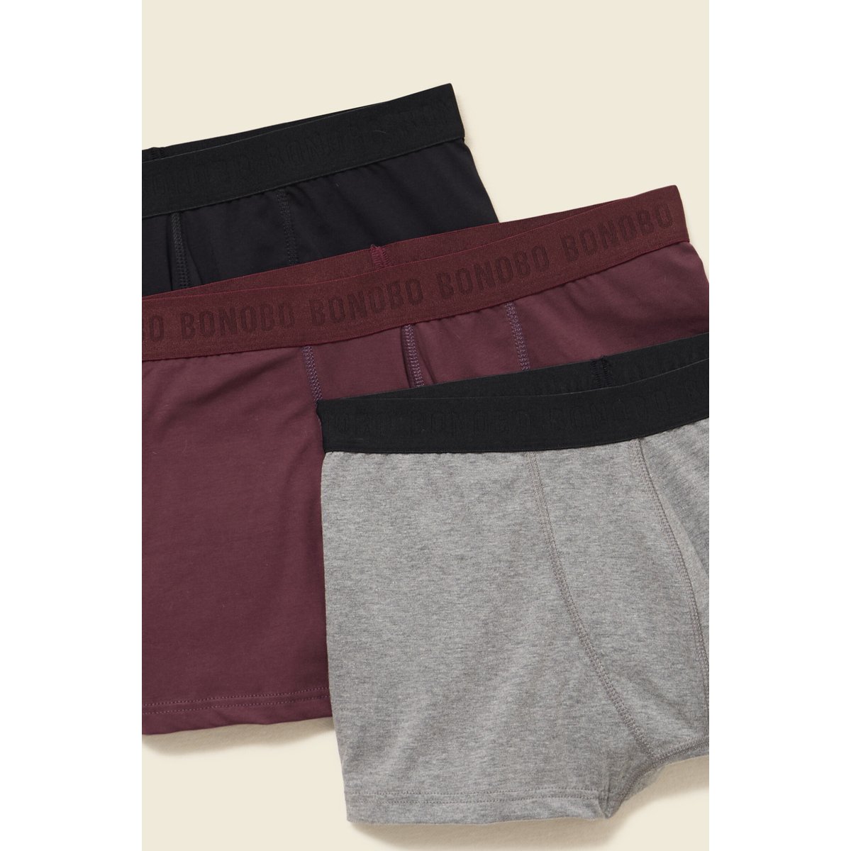 Lot de 3 boxers gris foncé, BONOBO