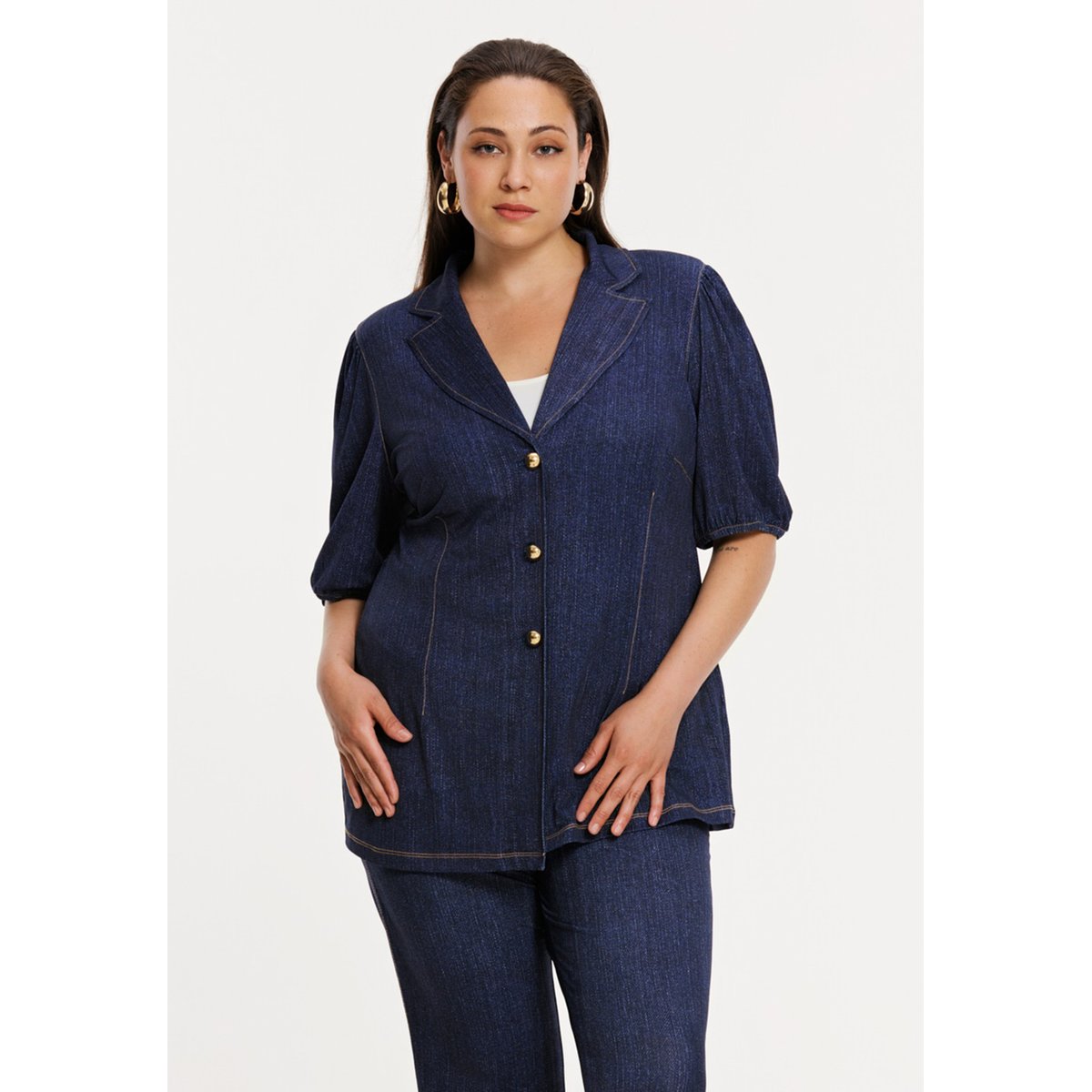 Pantalon Flare Fit bleu, YOEK