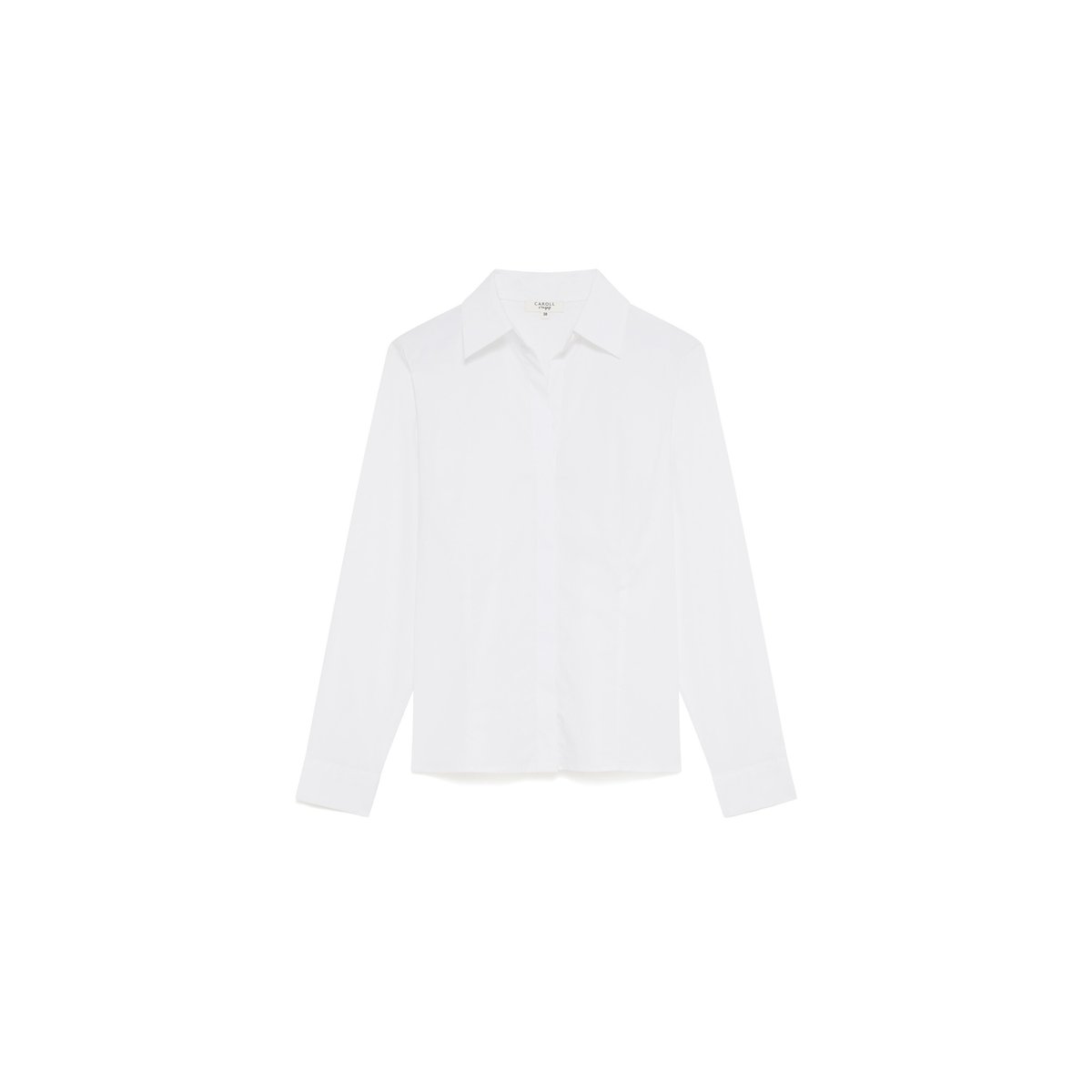 Chemise droite en coton CSENSUEL blanc, CAROLL