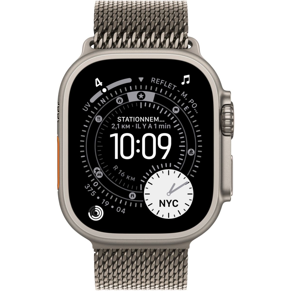 Montre connectée 49mm Tit Naturel Milanais Ultra 3 M Cellular marron, APPLE
