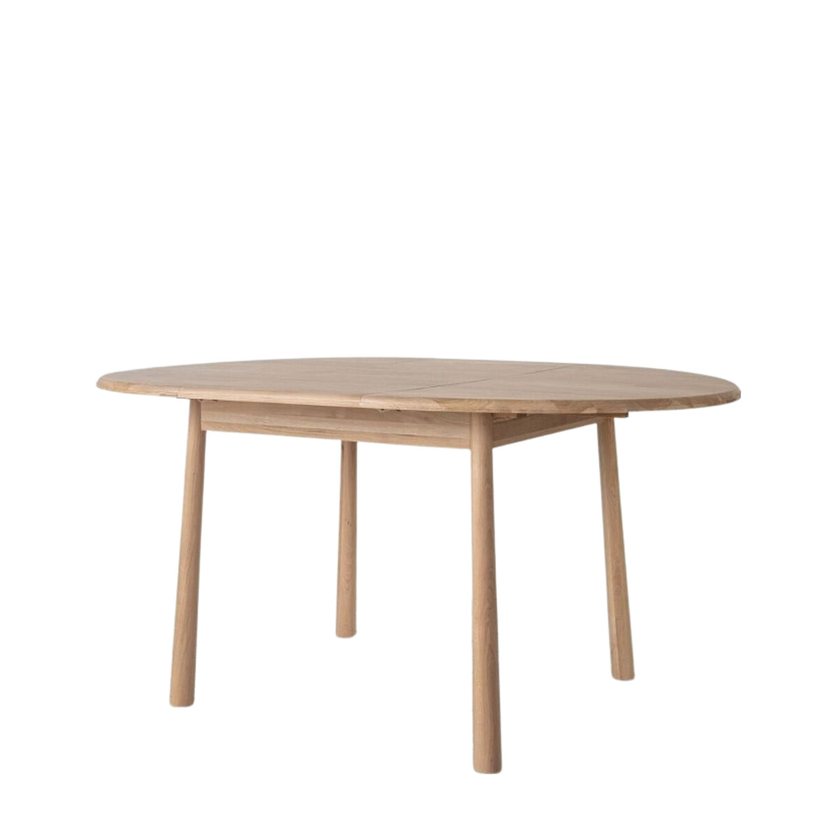 Uttara Round Scandi Oak Extending Table (Seats 4-6) natural oak, ÉDITÉ