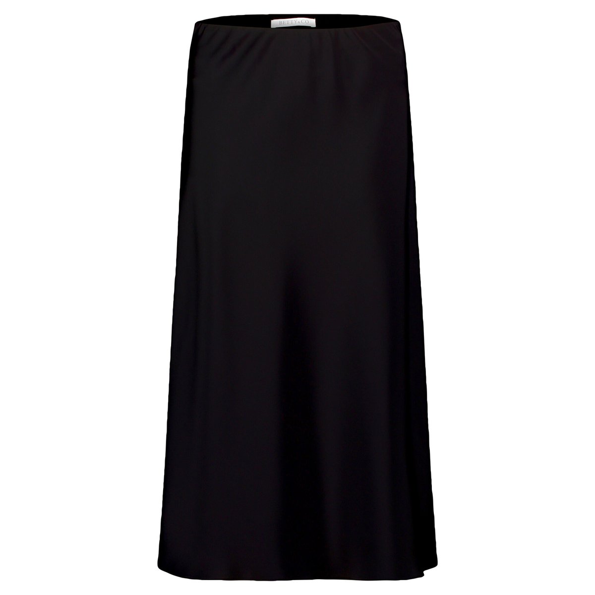 Jupe en satin à taille élastique noir, BETTY & CO