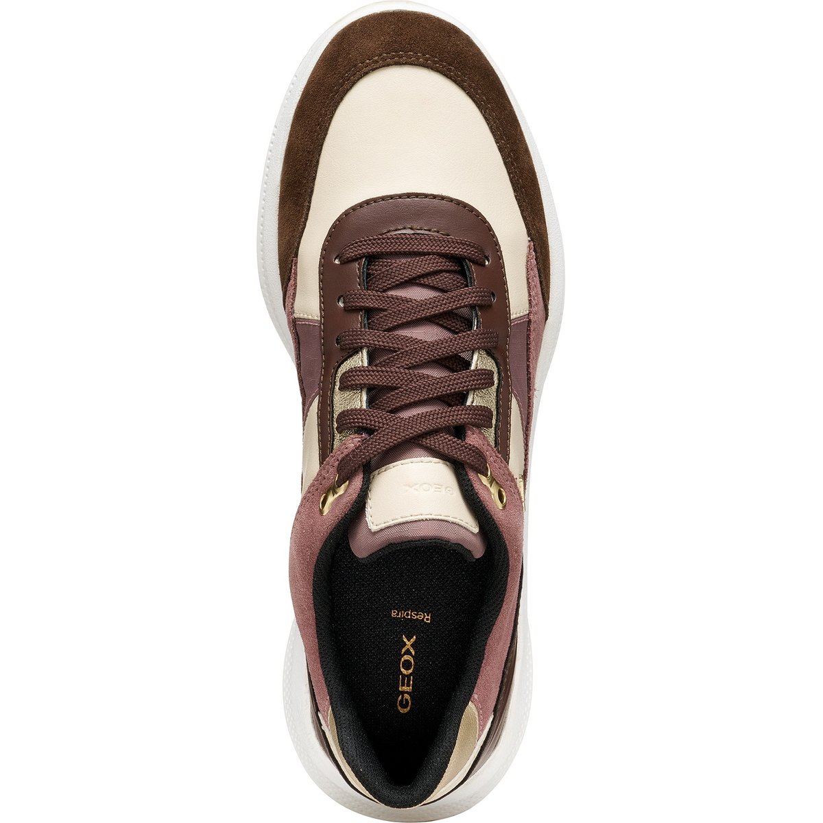 Baskets D PG1X B ABX beige clair/marron foncé, GEOX