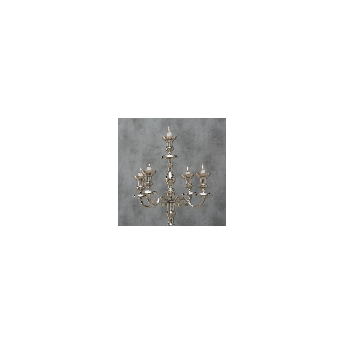 Grand Chandelier Argenté à Poser Victoria 120cm argent, WADIGA