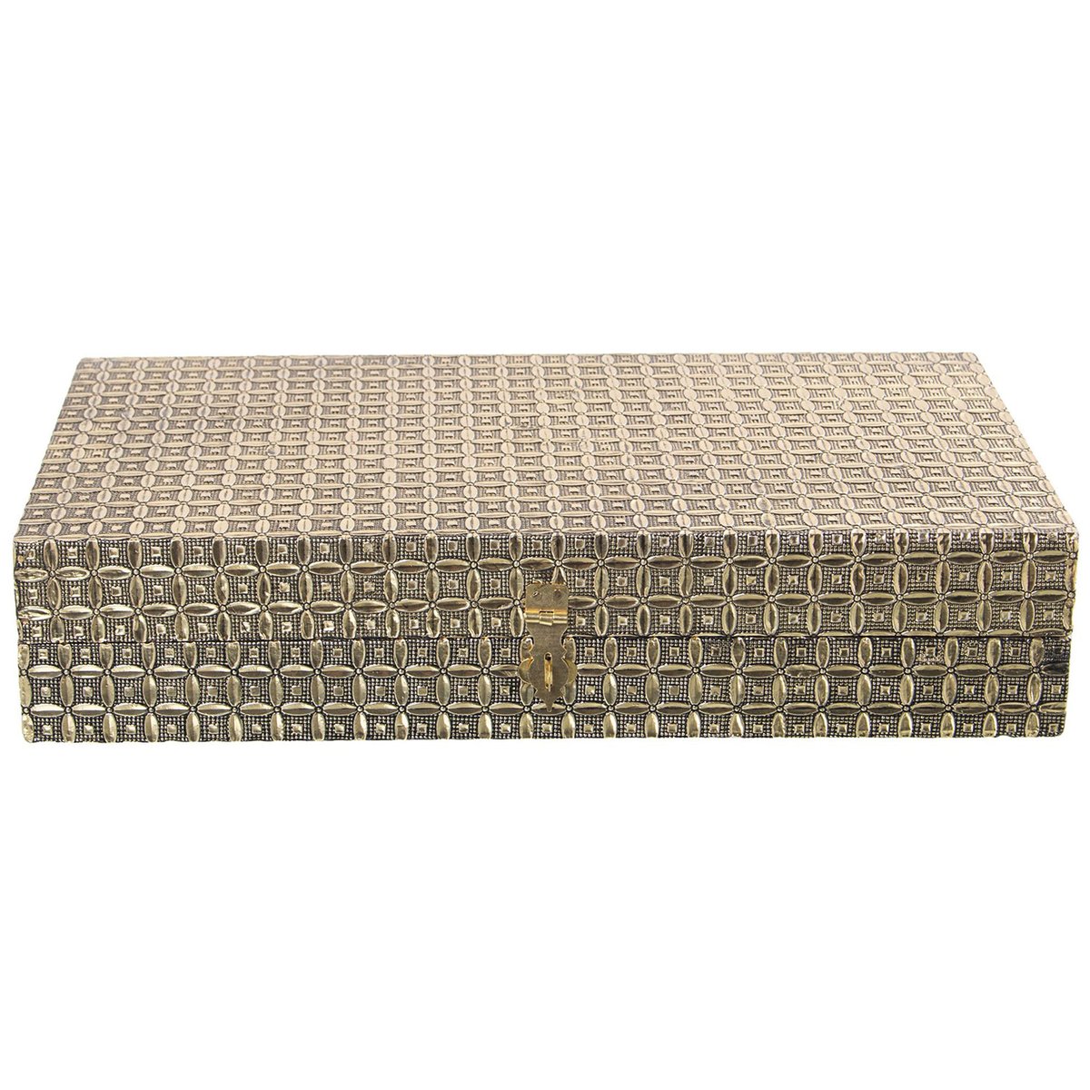Boîte à bijoux articulée en métal doré 38x20x8cm doré, WADIGA