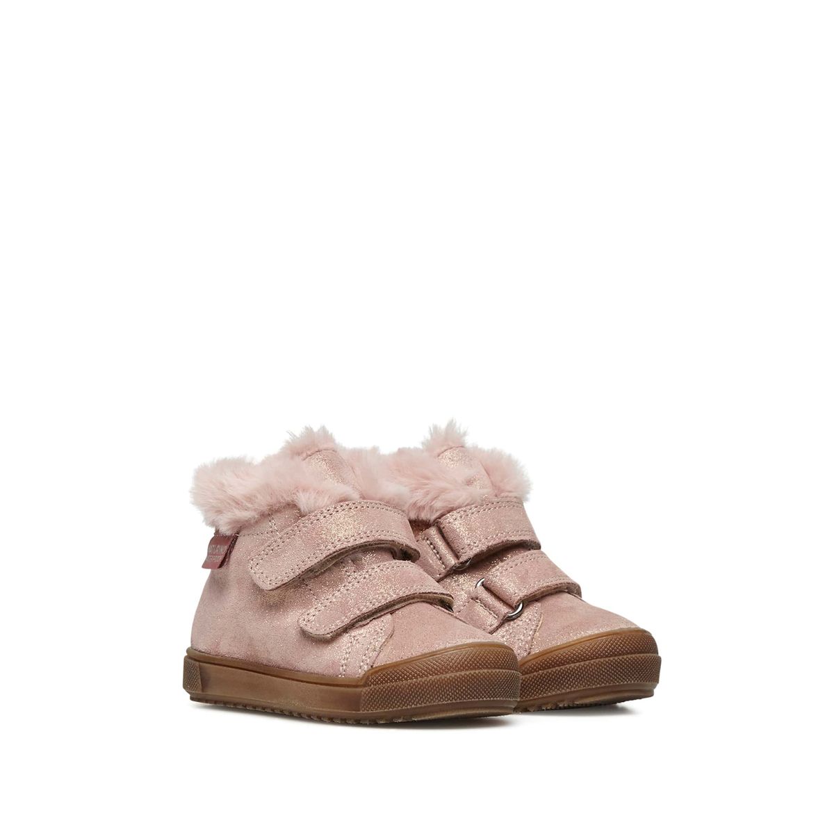 Chaussures montantes en suède à paillettes DELLEN VL rose clair, NATURINO