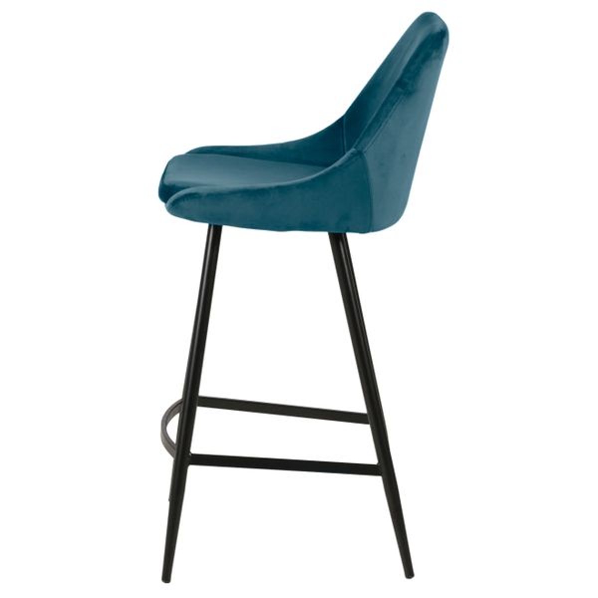 Chaise de bar velours bleu foncé, ZAGO