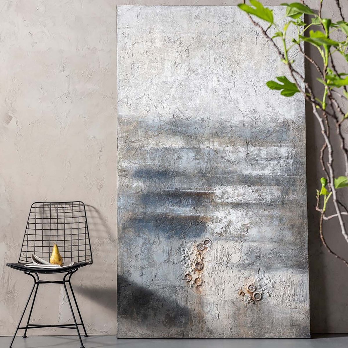 Peinture à l'huile, INTO THE NIGHT gris, KARE DESIGN