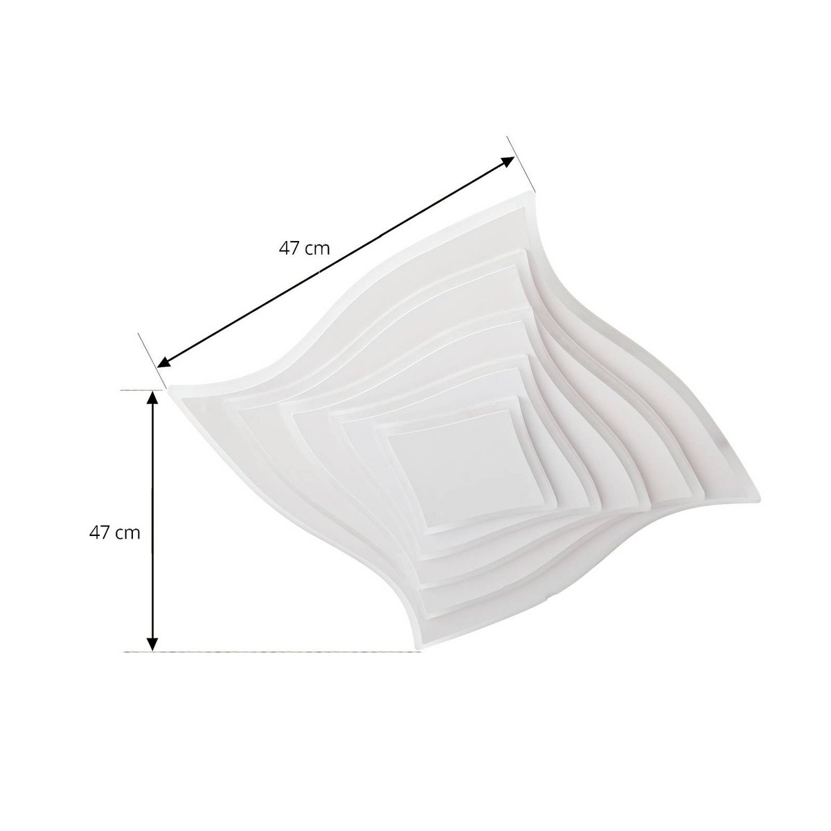 Plafonnier en métal moderneLED, Rebeka blanc, LINDBY