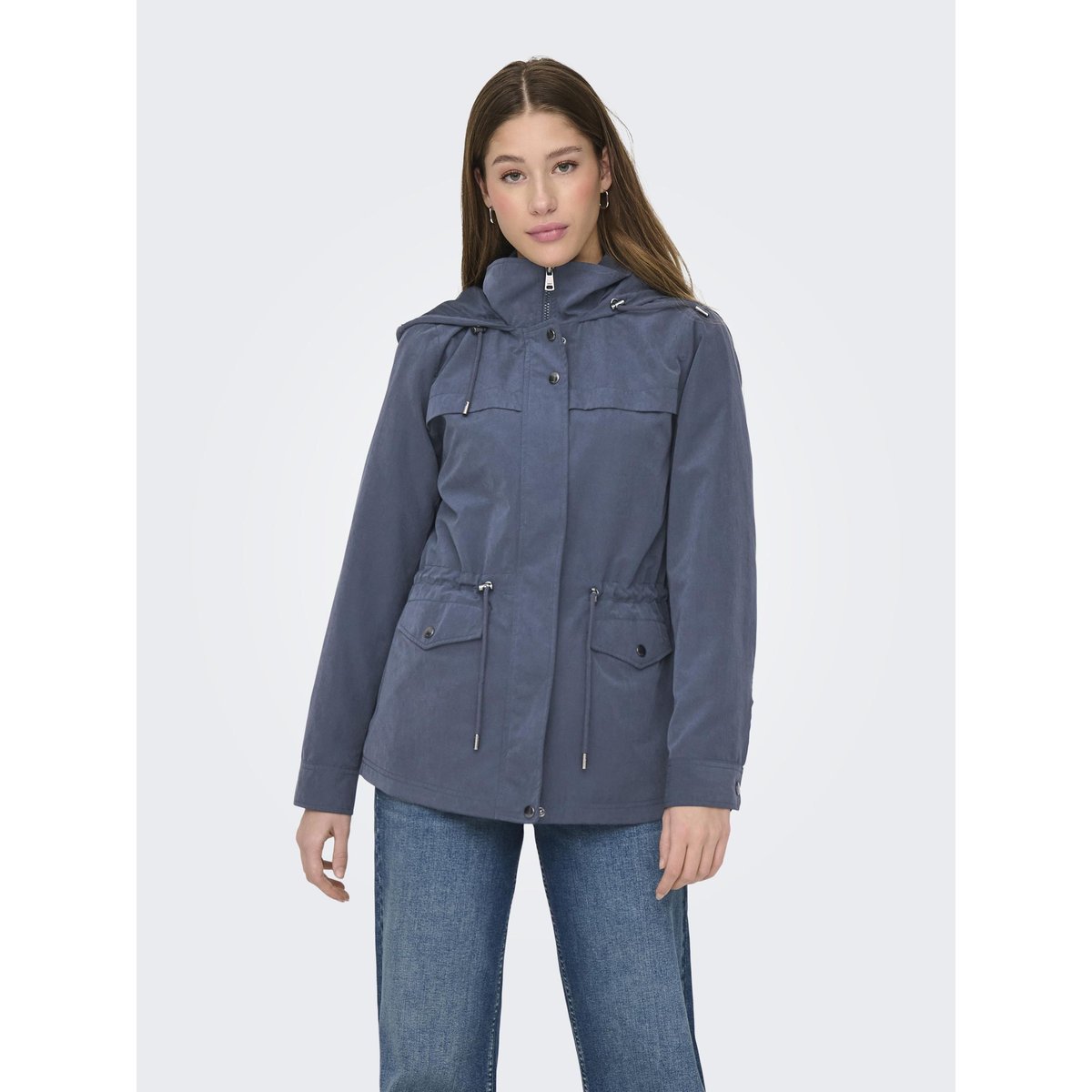 Parka à capuche ombre blue, ONLY
