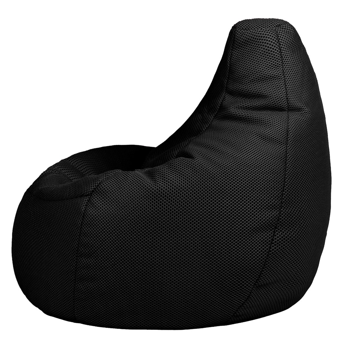 Lot de 2 poufs fauteuils gaming à dossier haut en mesh tech Oeko-Tex® - DALTON noir, ICON