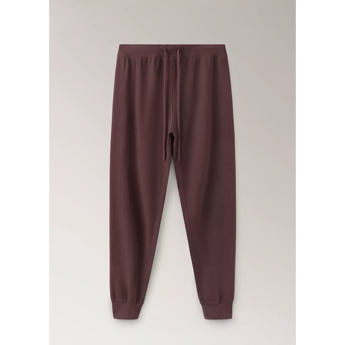 Pantalon de pyjama coton taille élastique bordeaux, MANGO