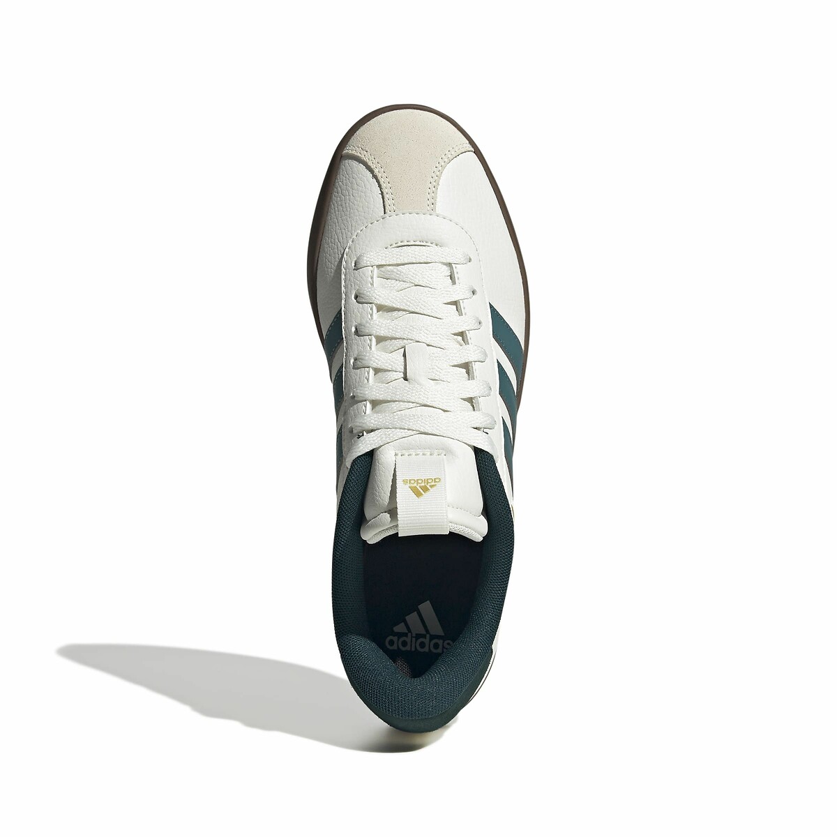 Baskets cuir VL Court 3.0 blanc/vert, ADIDAS SPORTSWEAR