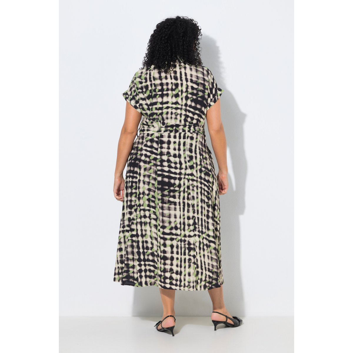 Robe maxi, ceinture à nouer gris beige, ULLA POPKEN