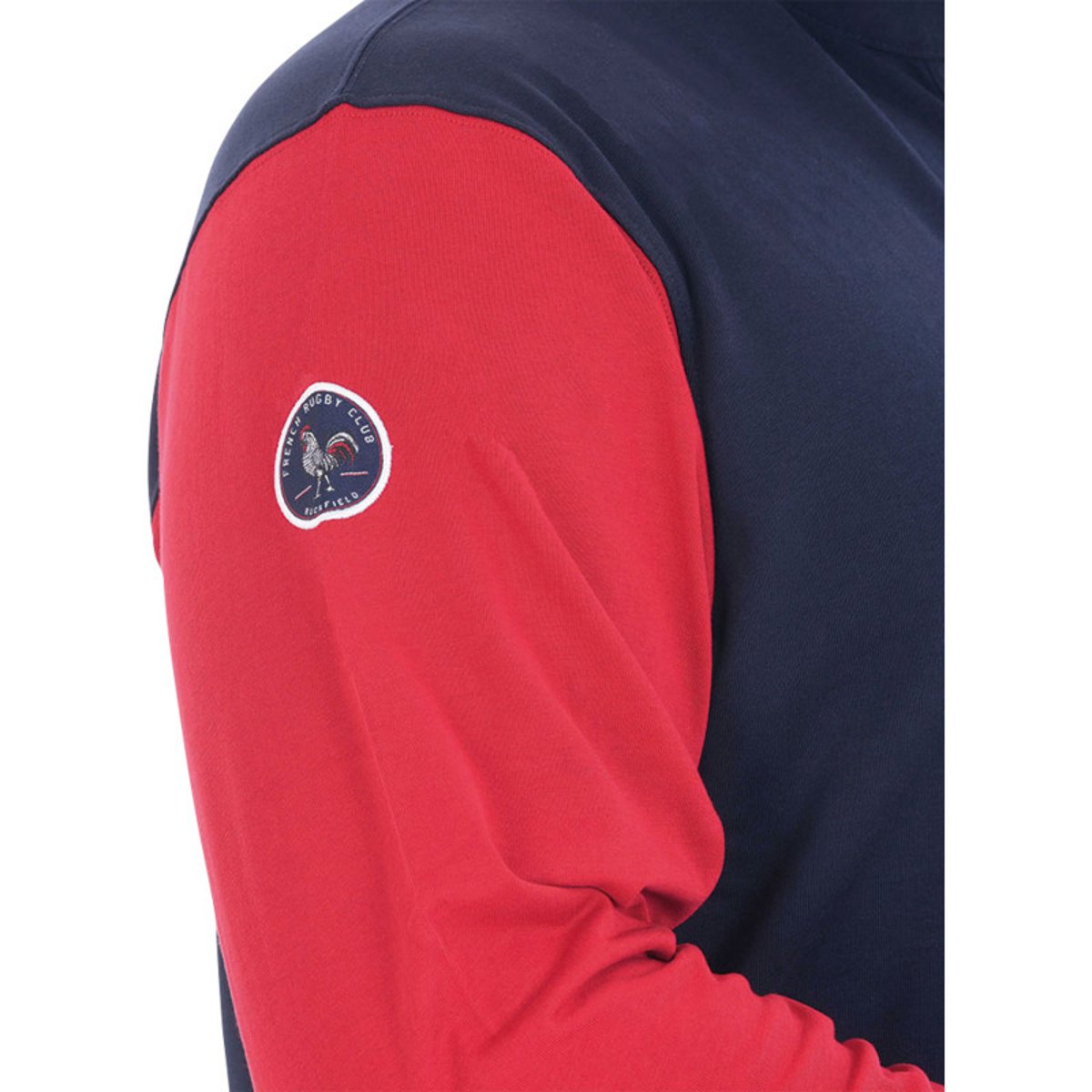 Polo en coton biologique marine bicolore à coupe droite avec un col à revers marine, RUCKFIELD