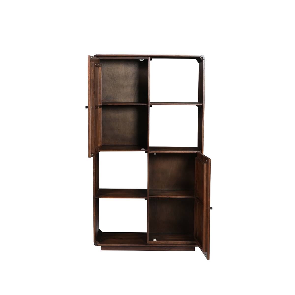 Bibliothèque en bois de manguier  MELORA bois foncé, MADE IN MEUBLES 