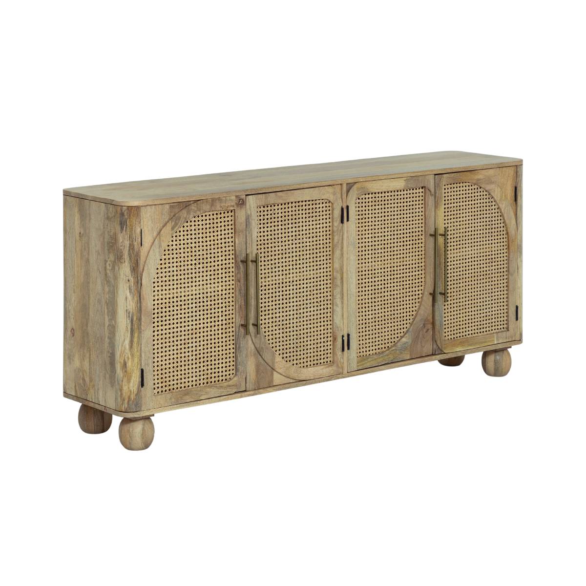Buffet en bois de manguier THORA bois clair, MADE IN MEUBLES