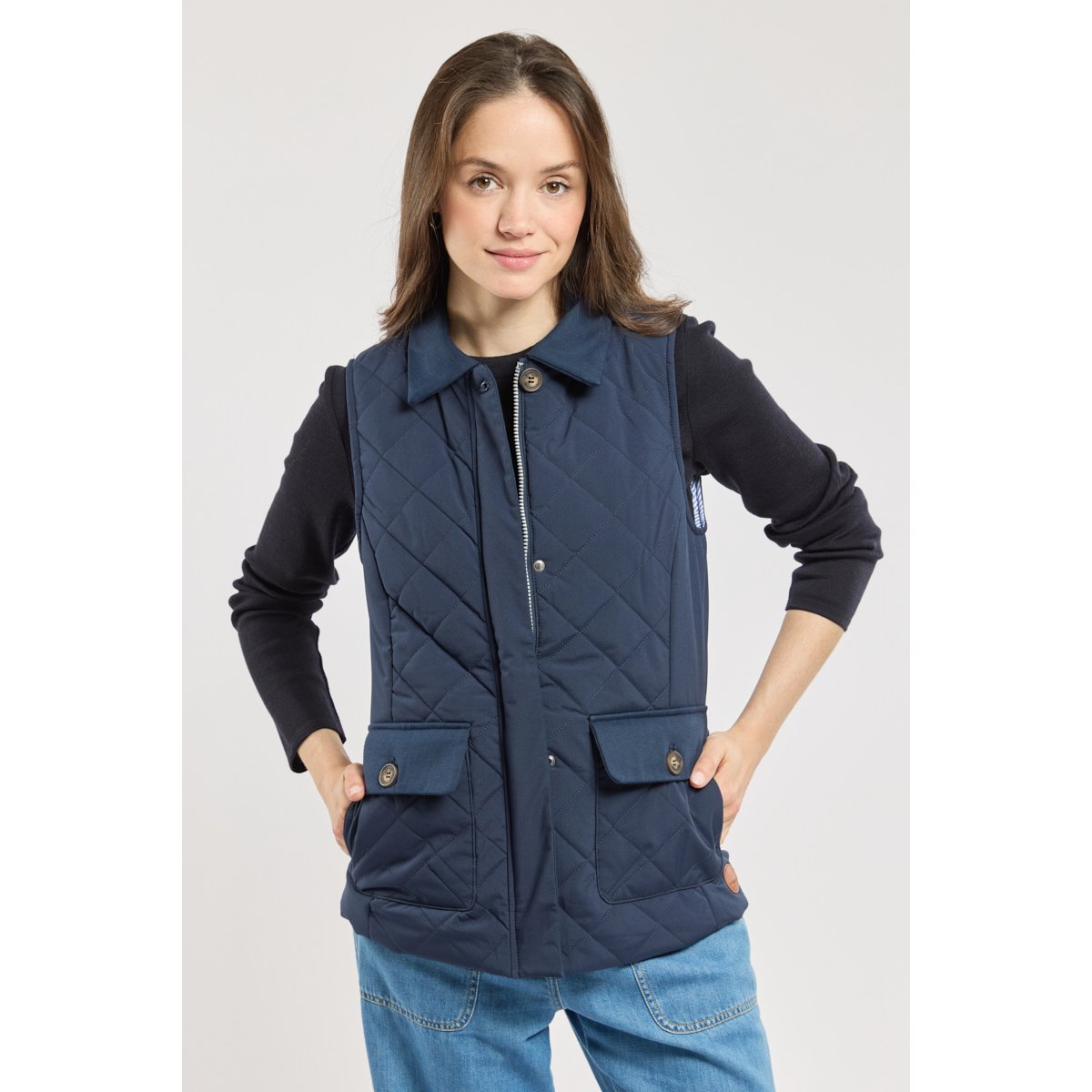 Veste sans manche BACCARAT marine, BERMUDES