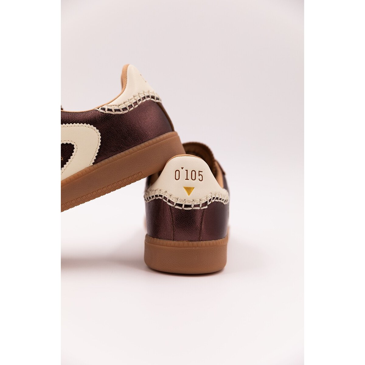 Sapatilhas em pele NOVA METALLIC castanho, ZERO 105
