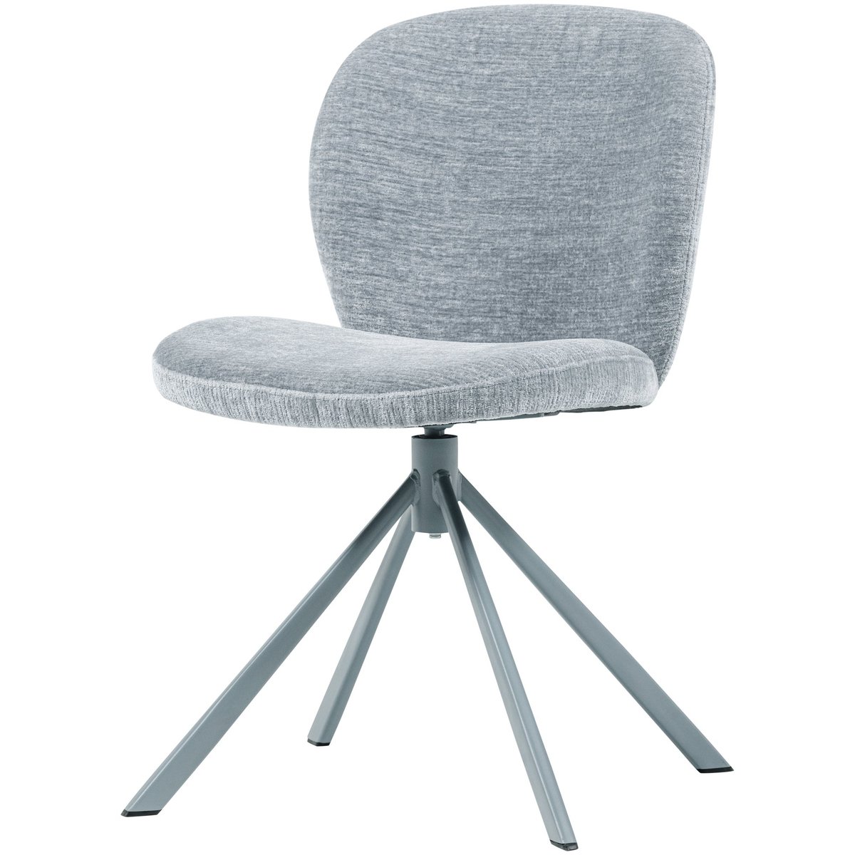Lot de 2 fauteuils de table en chenille FEMKE bleu, WOOOD