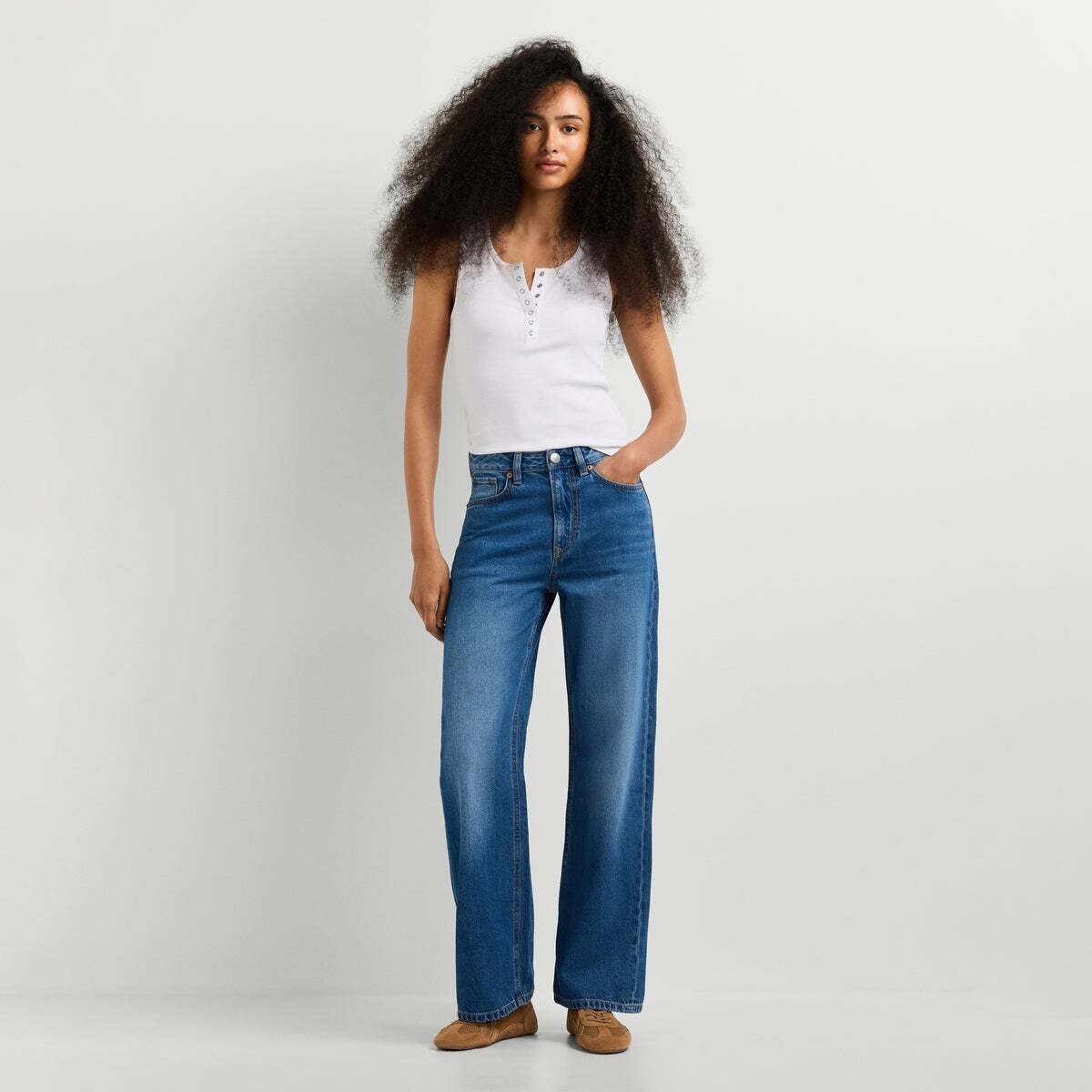 Lexa - Jean Coupe Regular, Taille Haute bleu authentique, PEPE JEANS